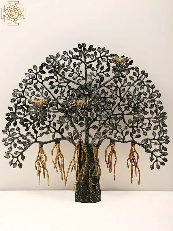 18" The Bodhi Tree Wall Hanging | Handmade | Home Décor | Decorative Object / Accents | Brass | Made In India