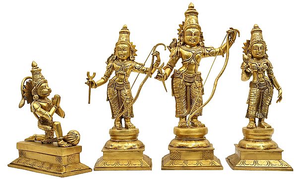 23" Shri Rama Durbar In Brass | Handmade | Made In India