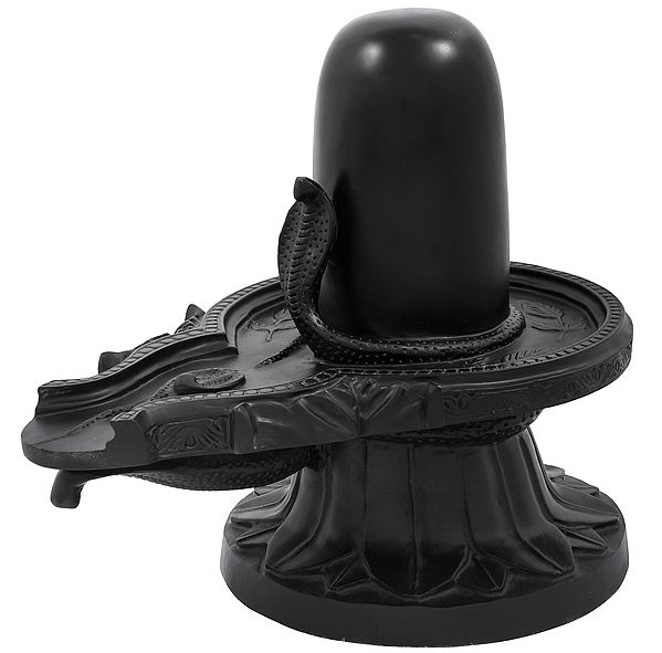 Ritual Shiva Linga Made of Black Marble