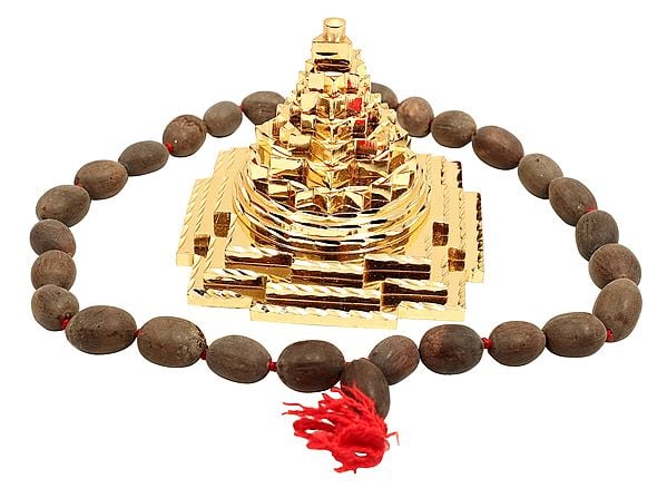 Auspicious Shri Yantra with Beads Japa Mala