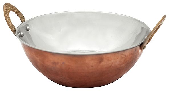 Small Stainless Steel Kadhai with Copper Bottom
