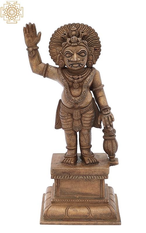 6" Lord Munisvaran | Handmade | Panchaloha Bronze