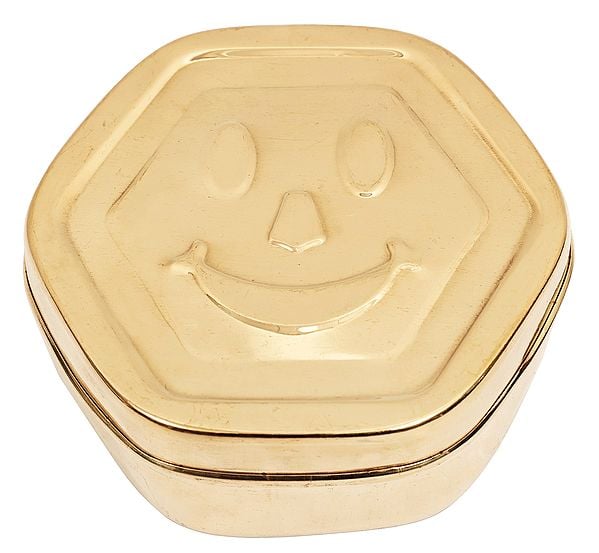 4" Smiley Face Box in Brass | Handmade | Made in India