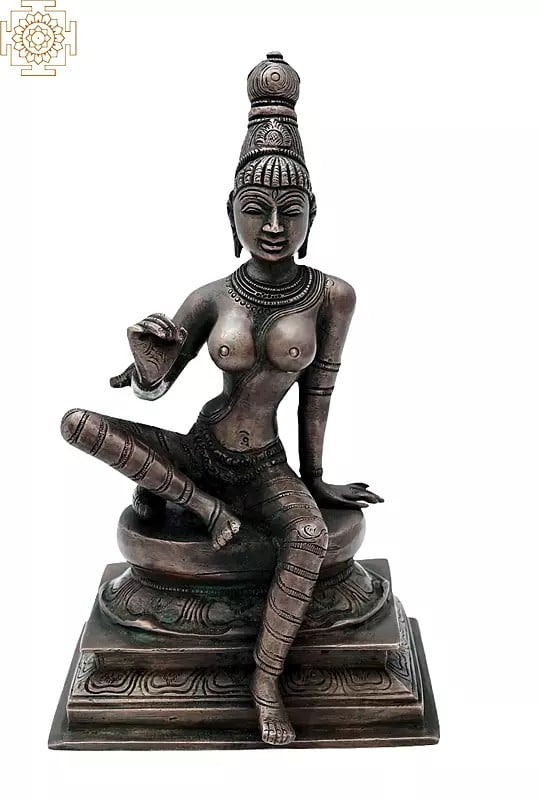 9" The Incomparable Devi Uma (Devi Parvati) | Handmade | Brass Statue | Made In India