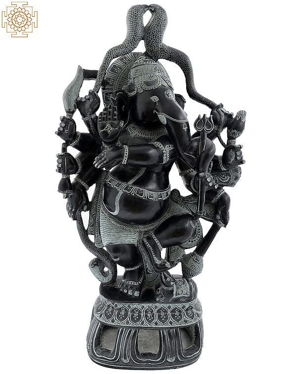 Dashabhuja Dhari Dancing Ganesha