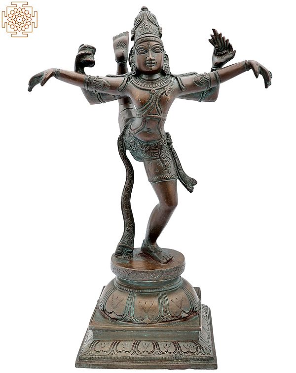 14" Ananda Tandava Shiva Brass Statue | Handmade | Made In India