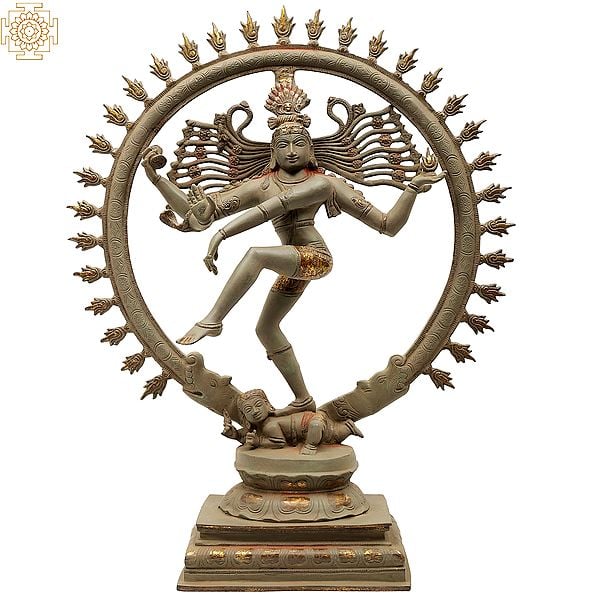 22" Nataraja, Triumph Of Dharma in Brass | Handmade | Made In India