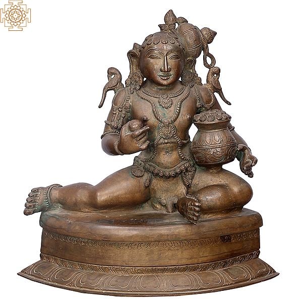 16" Butter Krishna | Handmade | Madhuchista Vidhana (Lost-Wax) | Panchaloha Bronze from Swamimalai