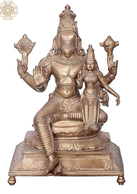 15" Bhagawan Hayagriva with Bhudevi | Handmade | Madhuchista Vidhana (Lost-Wax) | Panchaloha Bronze from Swamimalai
