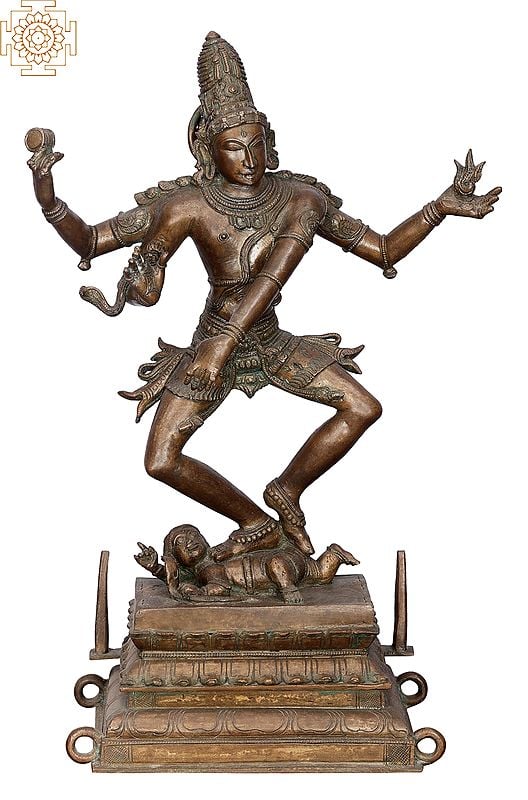 18" Shiva Tandava | Handmade | Madhuchista Vidhana (Lost-Wax) | Panchaloha Bronze from Swamimalai