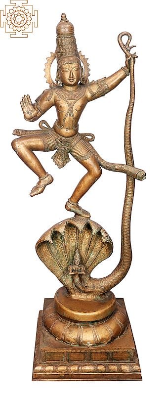 51" Large Kalinga Krishna | Handmade | Madhuchista Vidhana (Lost-Wax) | Panchaloha Bronze from Swamimalai