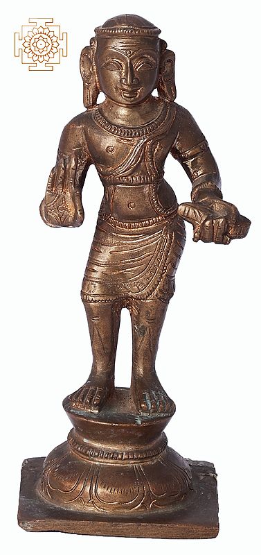 5.5" Manikkavacakar | Handmade | Madhuchista Vidhana (Lost-Wax) | Panchaloha Bronze from Swamimalai