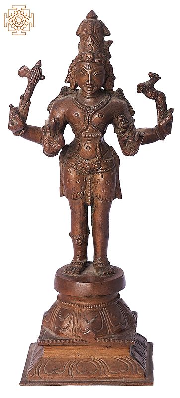 7" Pashupatinath (Sivan) | Handmade | Madhuchista Vidhana (Lost-Wax) | Panchaloha Bronze from Swamimalai