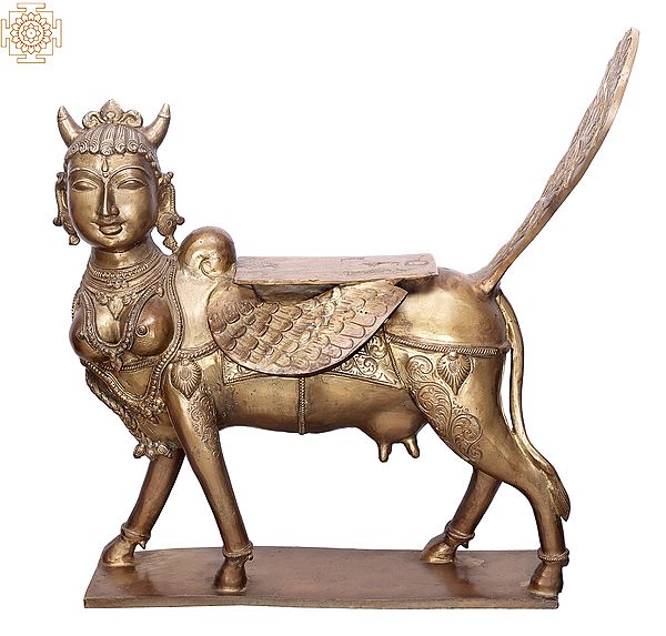 22" Kamadhenu | Handmade | Madhuchista Vidhana (Lost-Wax) | Panchaloha Bronze from Swamimalai