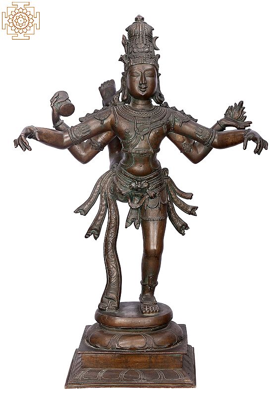 30" Shiva Tandava | Handmade | Madhuchista Vidhana (Lost-Wax) | Panchaloha Bronze from Swamimalai