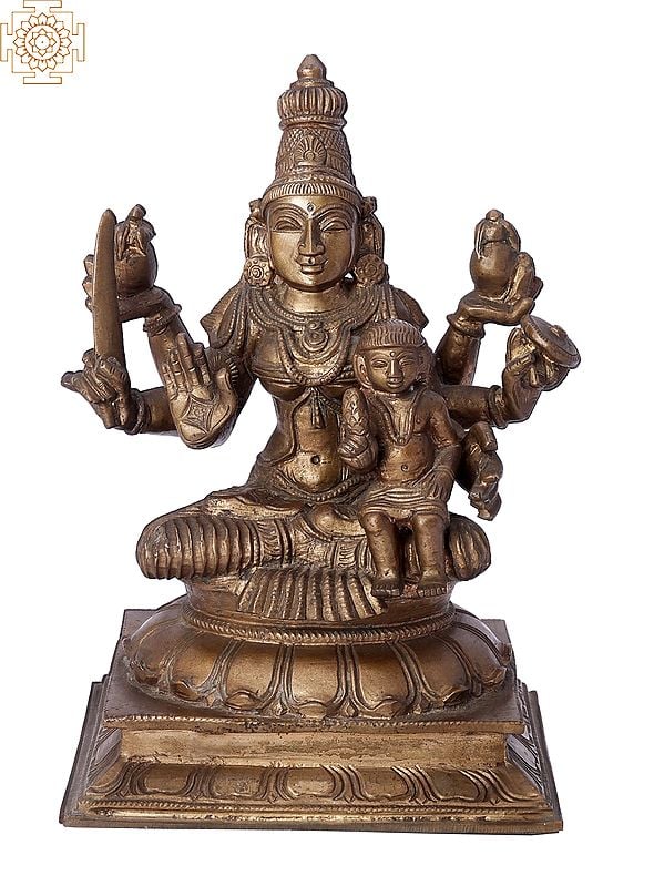 10" Shree Santan Lakshmi Mata | Handmade | Madhuchista Vidhana (Lost-Wax) | Panchaloha Bronze from Swamimalai