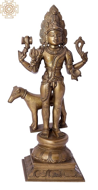 12" Bhagawan Bhairava | Handmade | Madhuchista Vidhana (Lost-Wax) | Panchaloha Bronze from Swamimalai