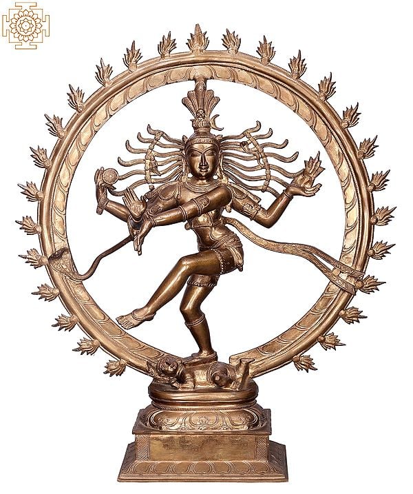 27" Nataraja | Handmade | Madhuchista Vidhana (Lost-Wax) | Panchaloha Bronze from Swamimalai
