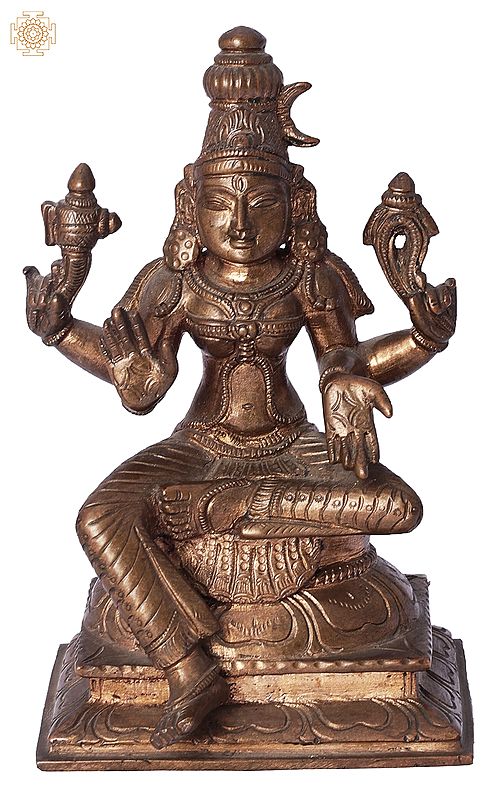 6" Devi Lakshmi | Handmade | Madhuchista Vidhana (Lost-Wax) | Panchaloha Bronze from Swamimalai