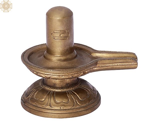 4" Small Shiva Linga | Handmade | Madhuchista Vidhana (Lost-Wax) | Panchaloha Bronze from Swamimalai