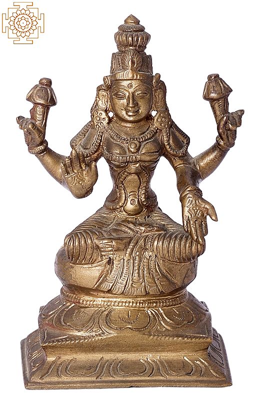5" Small Devi Lakshmi | Handmade | Madhuchista Vidhana (Lost-Wax) | Panchaloha Bronze from Swamimalai