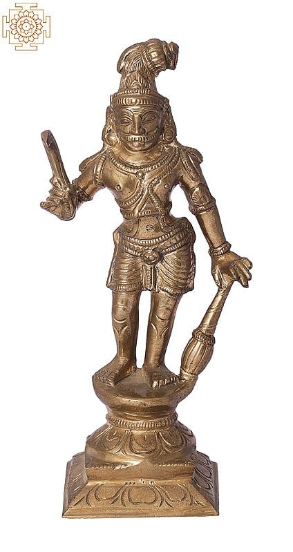 6" Madurai Veeran | Handmade | Madhuchista Vidhana (Lost-Wax) | Panchaloha Bronze from Swamimalai