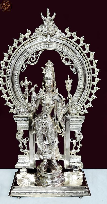 24" Devi Meenakshi | Handmade | Madhuchista Vidhana (Lost-Wax) | Panchaloha Bronze from Swamimalai