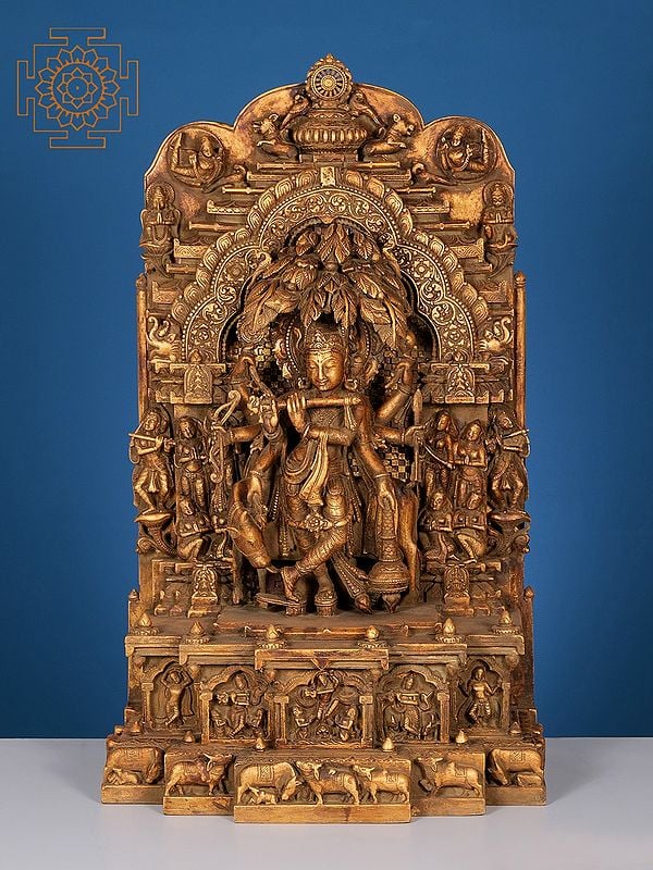 "Sri Hari"- Krishna in Stone From Orissa  | Handmade