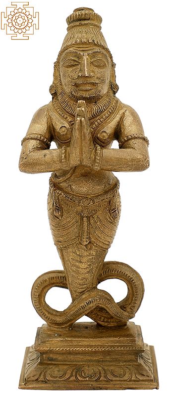 6" Saint Patanjali - The Founder of Yoga | Handmade | Madhuchista Vidhana (Lost-Wax) | Panchaloha Bronze from Swamimalai