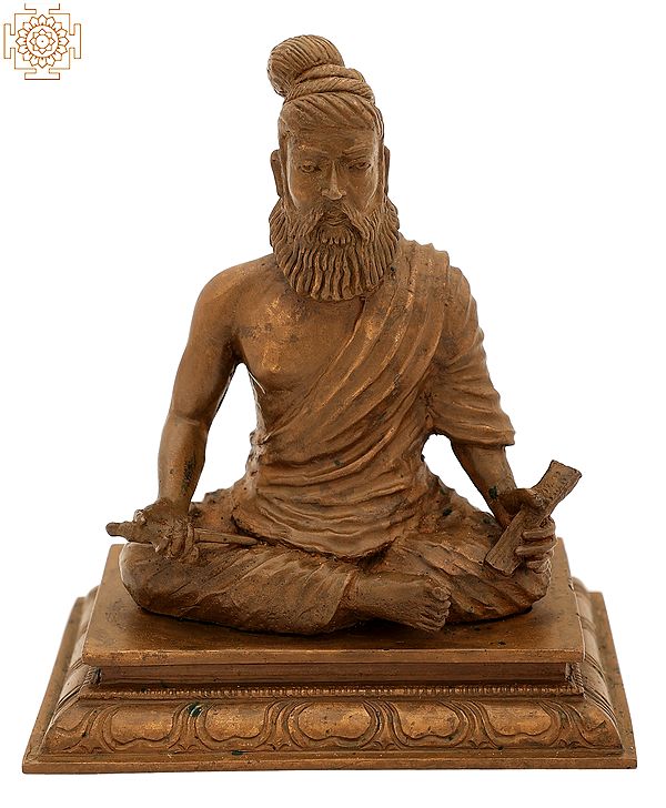 5" Thiruvalluvar | Handmade | Madhuchista Vidhana (Lost-Wax) | Panchaloha Bronze from Swamimalai