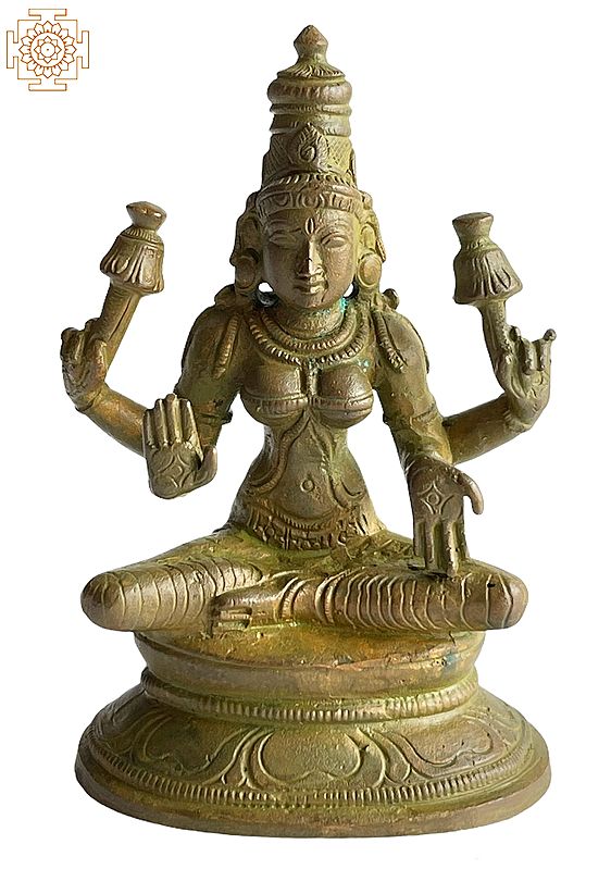 3.5" Small Devi Lakshmi | Handmade | Madhuchista Vidhana (Lost-Wax) | Panchaloha Bronze from Swamimalai