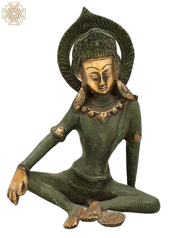 7" Brass Lord Indra Statue | Handmade | Made in India