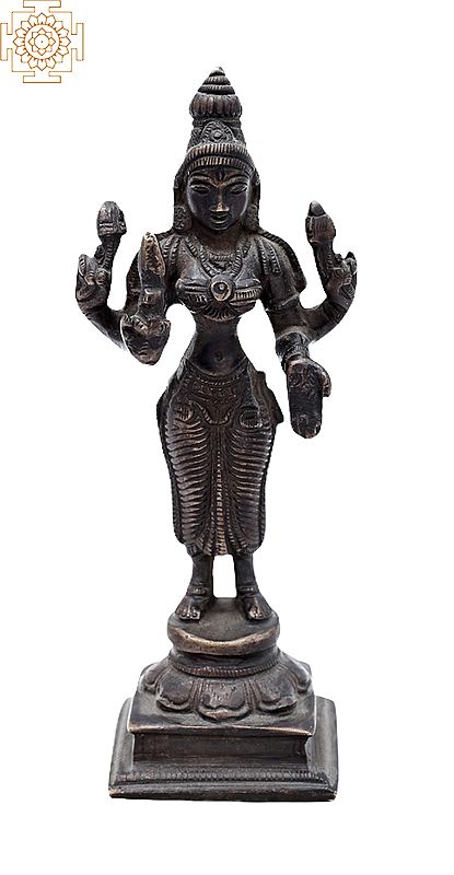 5.8" Goddess Lakshmi Statue | Handmade |  Lakshmi Brass Statue | Goddess of Money | Made in India