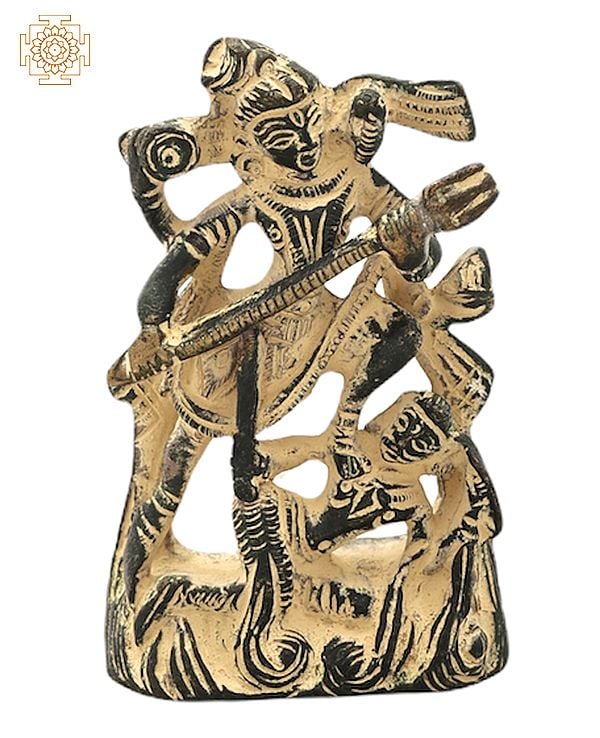 3" Dancing Lord Shiva Brass Statue | Made in India