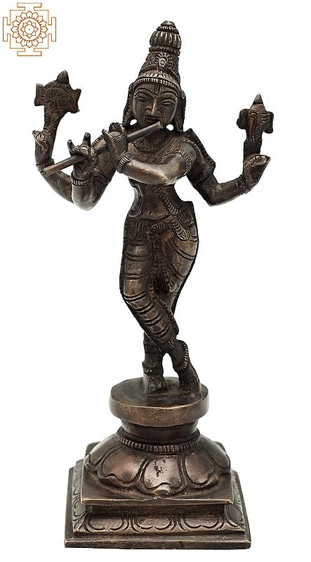 7.2" Handmade Lord Murli Krishna Statue | Krishna Statue for Home Decor | Made in India