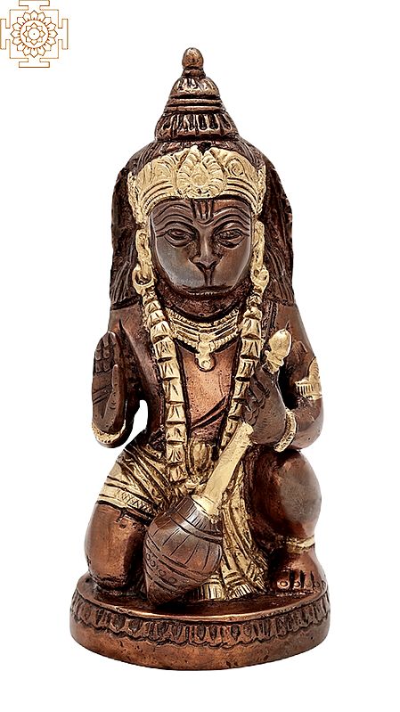 5.8" Bhagwan Hanuman Ji Statue | Handmade | Lord Hanuman Ji Brass Statue | Anjaneya | Home Decor | Made in India