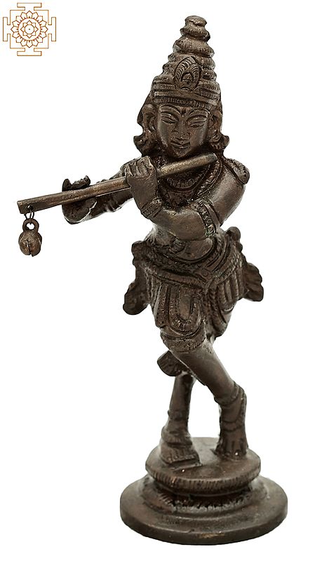 4.8" Small Lord Murli Krishna Idol | Krishna Statue for Home Decor | Made in India