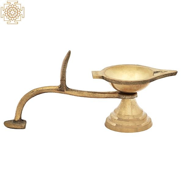 2.4" Handheld Aarti Lamp | Brass Lamp | Handmade | Made In India