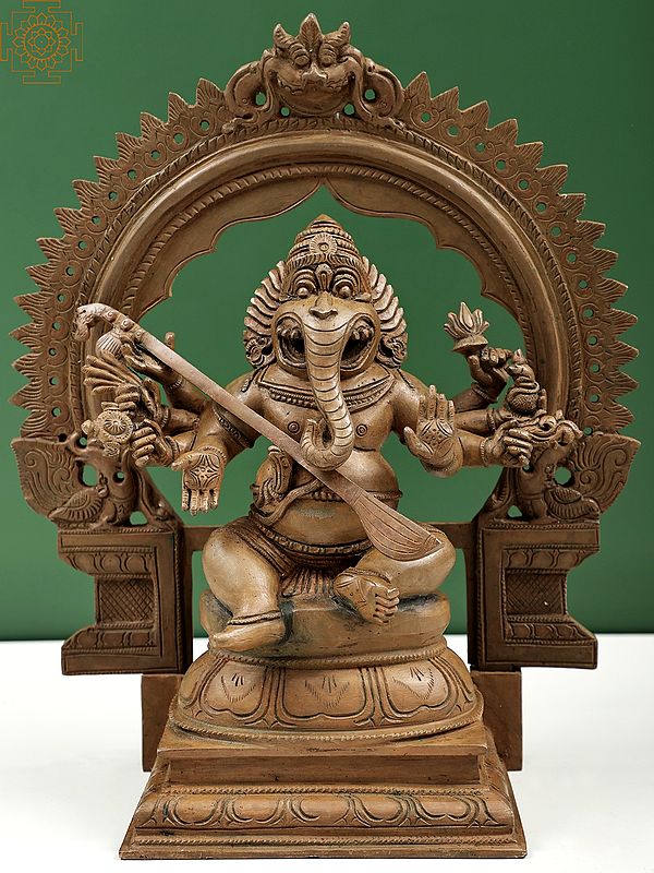 12" Narasimha Ganesha | Handmade | Madhuchista Vidhana (Lost-Wax) | Panchaloha Bronze from Swamimalai