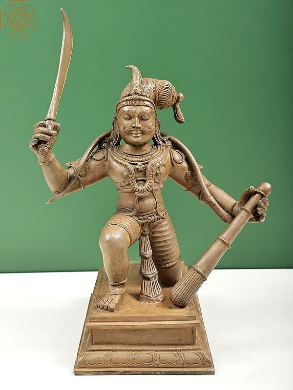 16" Madurai Veeran | Handmade | Madhuchista Vidhana (Lost-Wax) | Panchaloha Bronze from Swamimalai