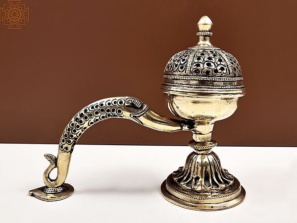 9" Brass Incense Burner | Handmade