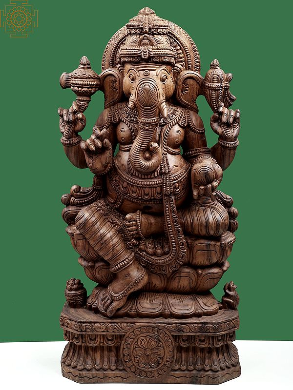 47" Large Bhagwan Ganesha | Wooden Ganesha | Handmade