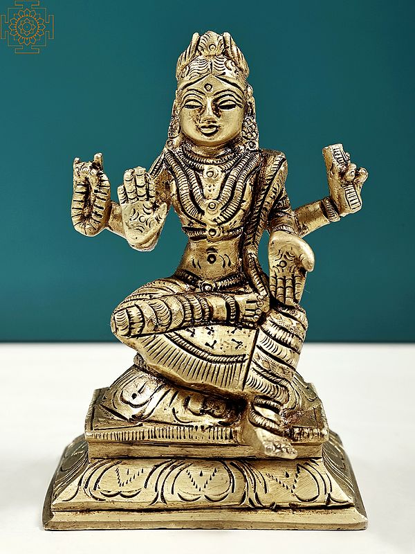 4" Small Bala Sundari (Tripura Sundari) In Brass | Handmade | Made In South India