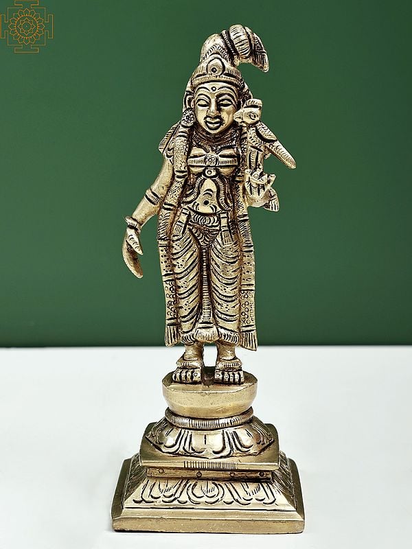 6" Small Standing Goddess Andal | Handmade