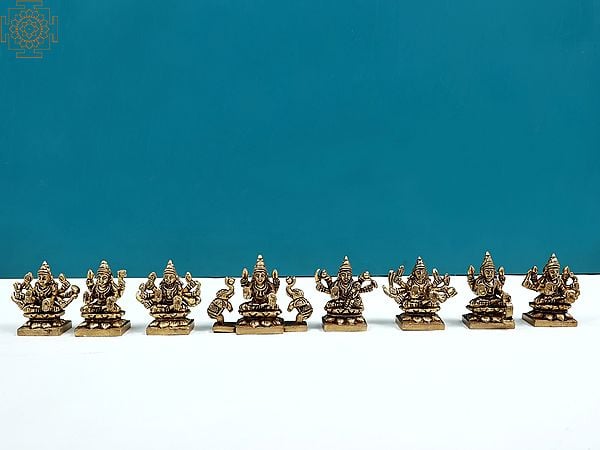 3" Small Ashtalakshmi Set | Brass Ashtalakshmi | Handmade