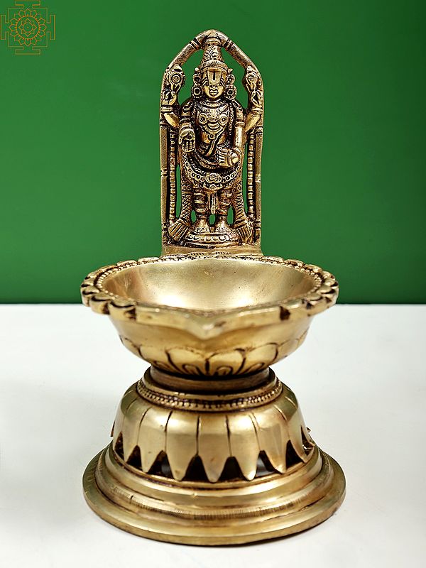 6" Tirupati Balaji Lamp (Diya) | Handmade