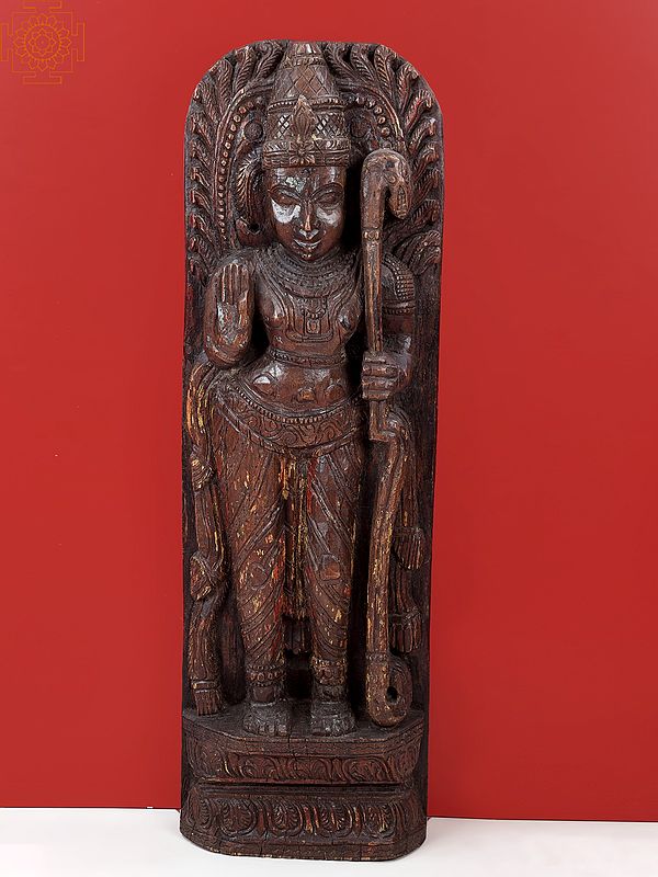 37" Wooden Shri Ram Chandra Ji | Handmade