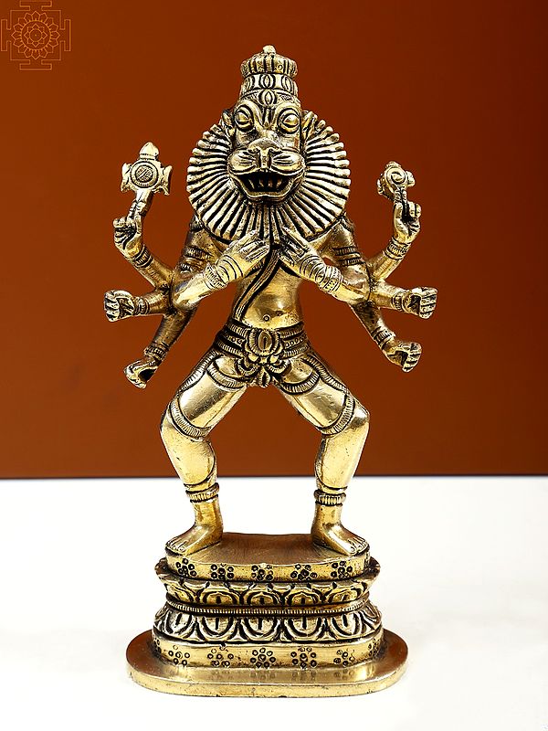 7" Standing Bhagawan Narasimha | Handmade