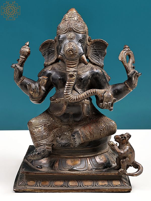 12" Brass Lord Ganesha Idol | Handmade