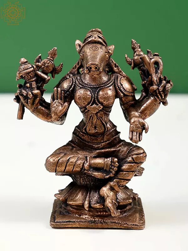 3" Small Eight Armed Goddess Varahi | Handmade